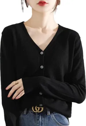 Sunfaynis Women's Long Sleeve Thin Lightweight Cardigan Sweaters for Women Dressy Summer Spring Fall Cardigan