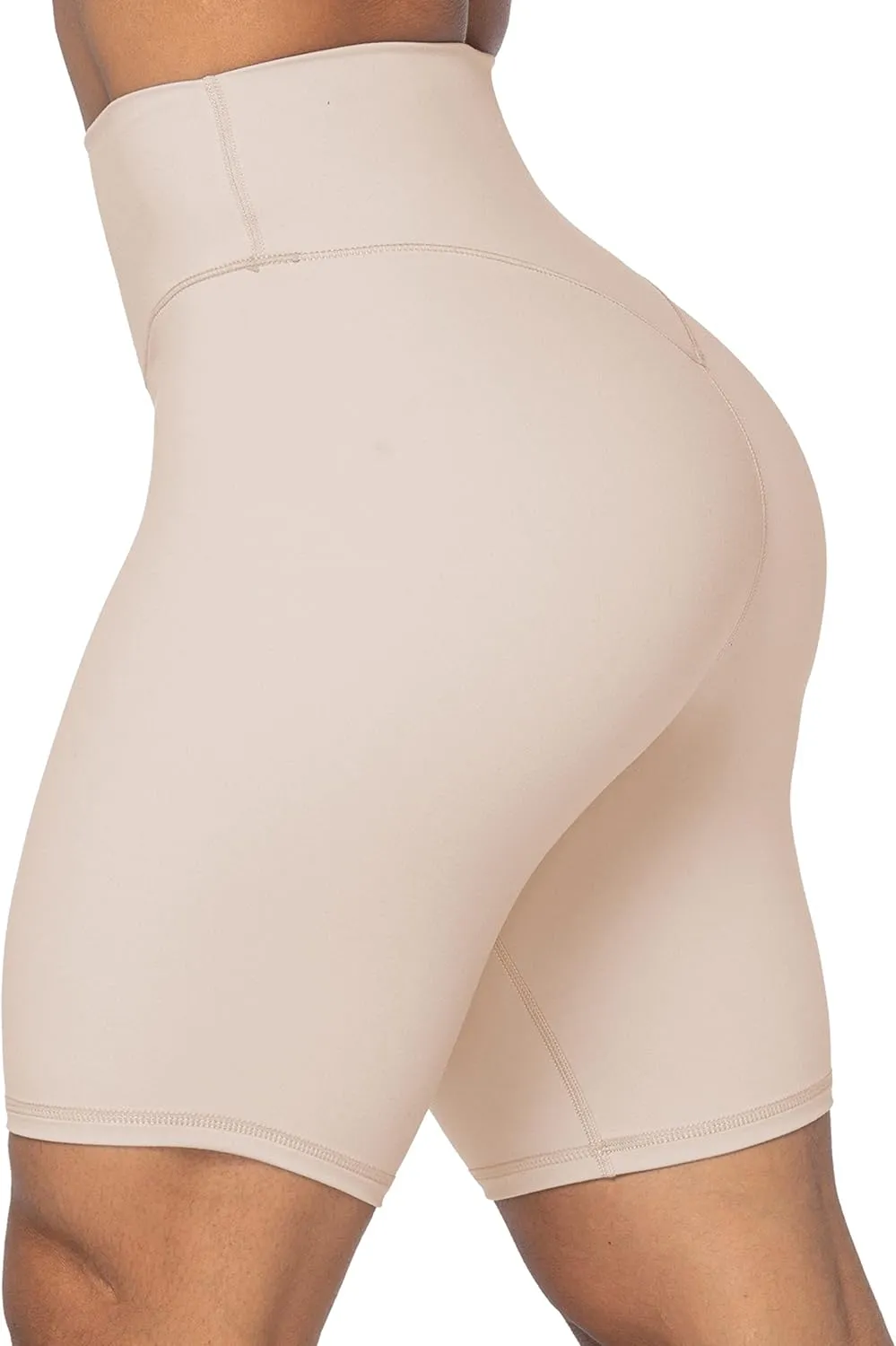 Sunzel No Front Seam High Waist Biker Shorts for Women, Squat Proof Yoga Workout Gym Bike Shorts