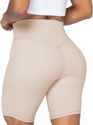 Sunzel No Front Seam High Waist Biker Shorts for Women, Squat Proof Yoga Workout Gym Bike Shorts