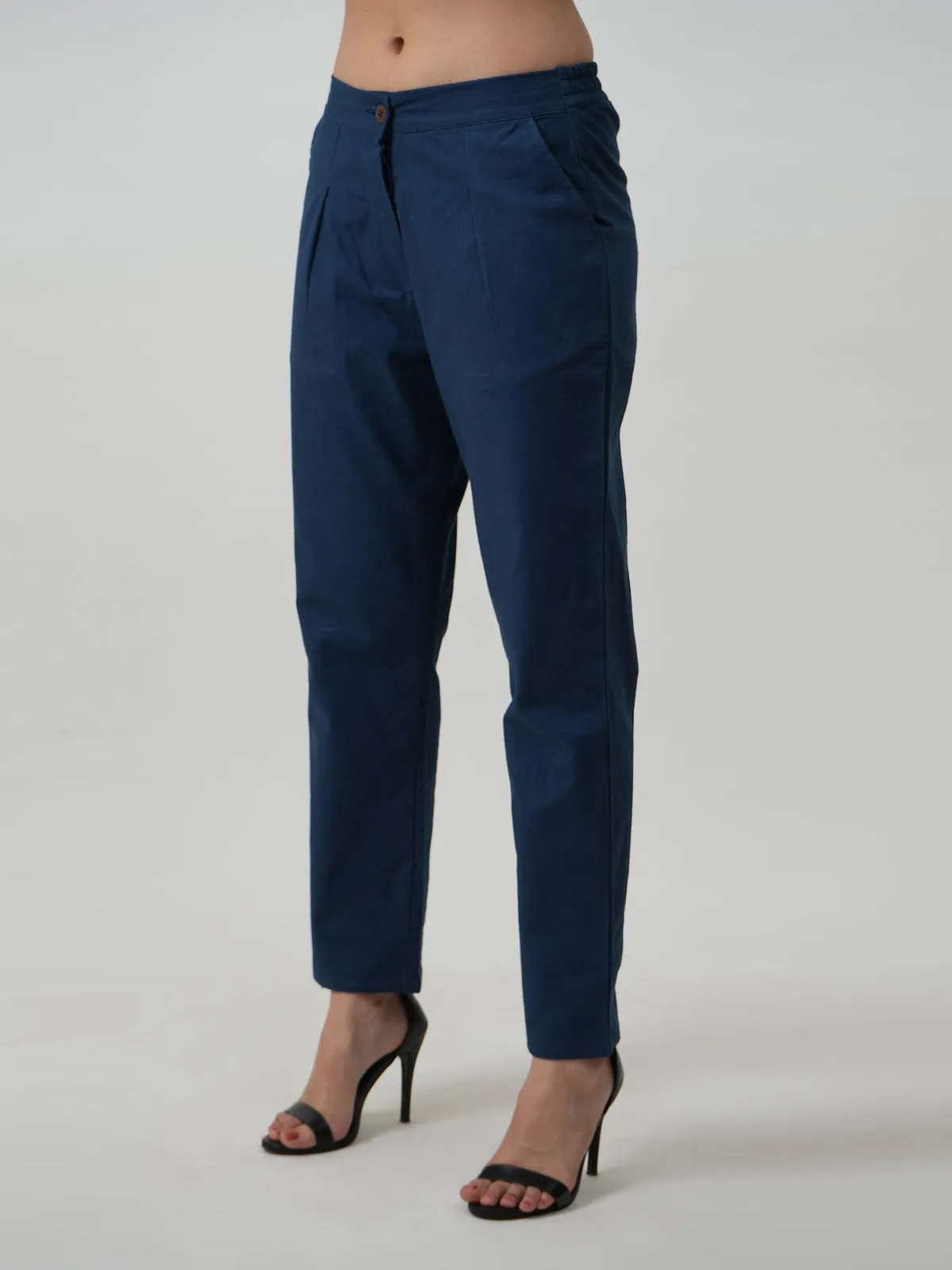 Tapered Pants Navy Blue