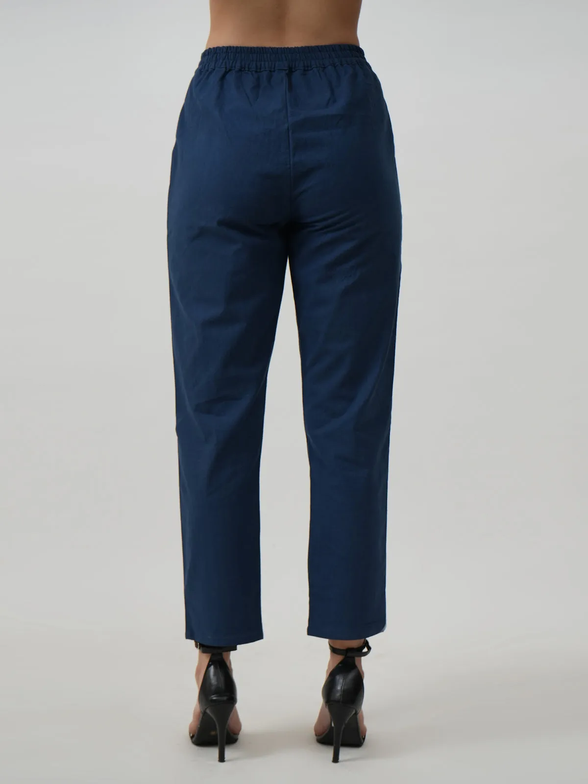 Tapered Pants Navy Blue