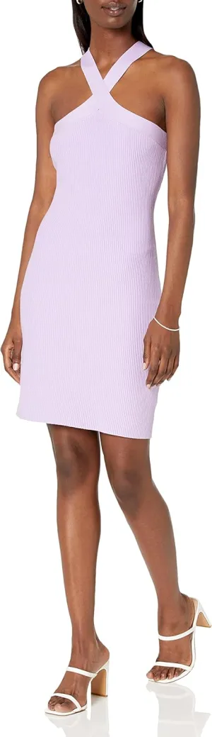 The Drop Women's Brunia Halter Mini Sweater Dress