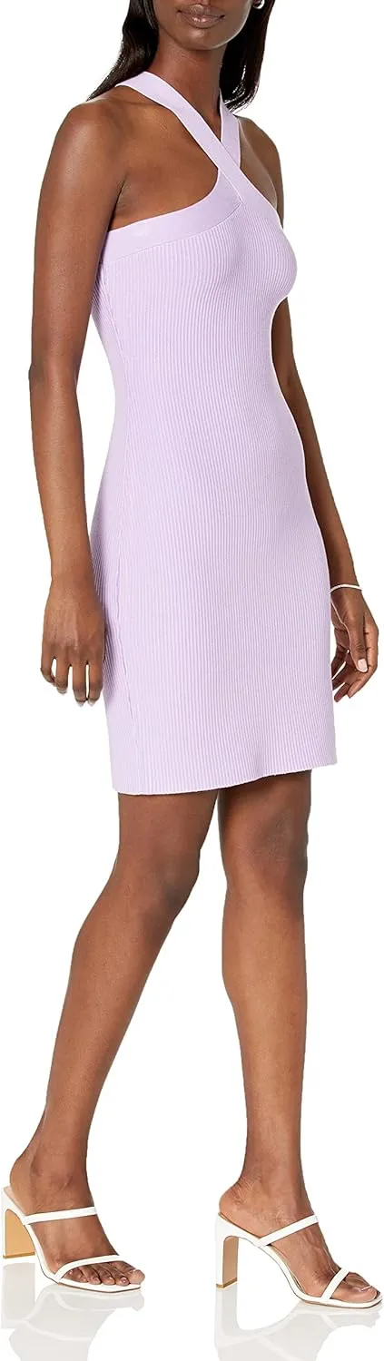The Drop Women's Brunia Halter Mini Sweater Dress