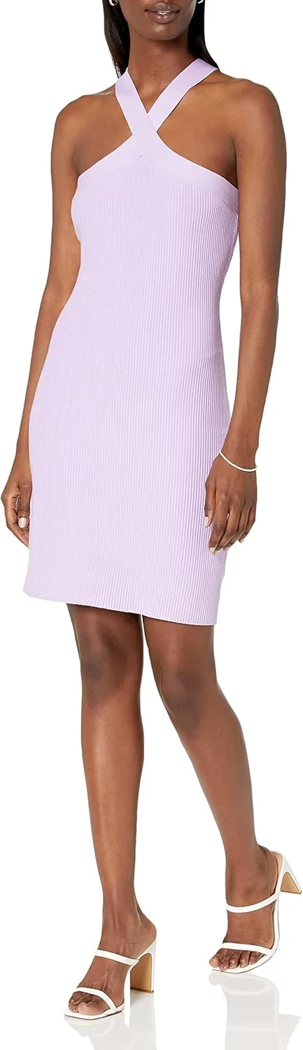 The Drop Women's Brunia Halter Mini Sweater Dress