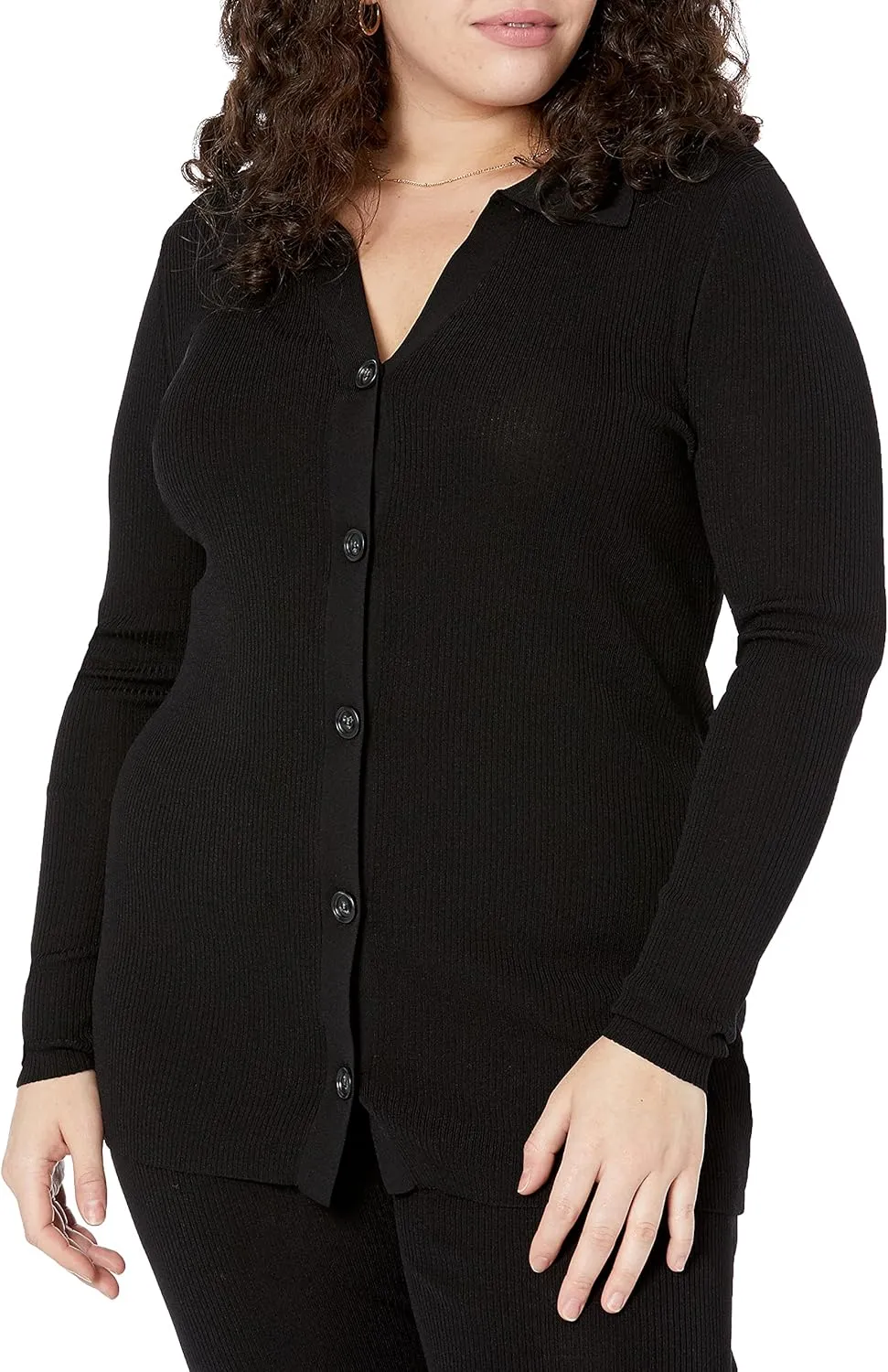 The Drop Women's Constance Rib Button-Down Sweater