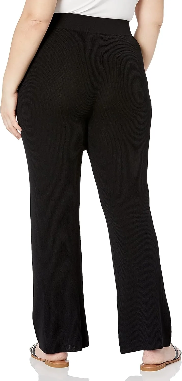 The Drop Women's Ellison Rib Flare Leg Sweater Pant