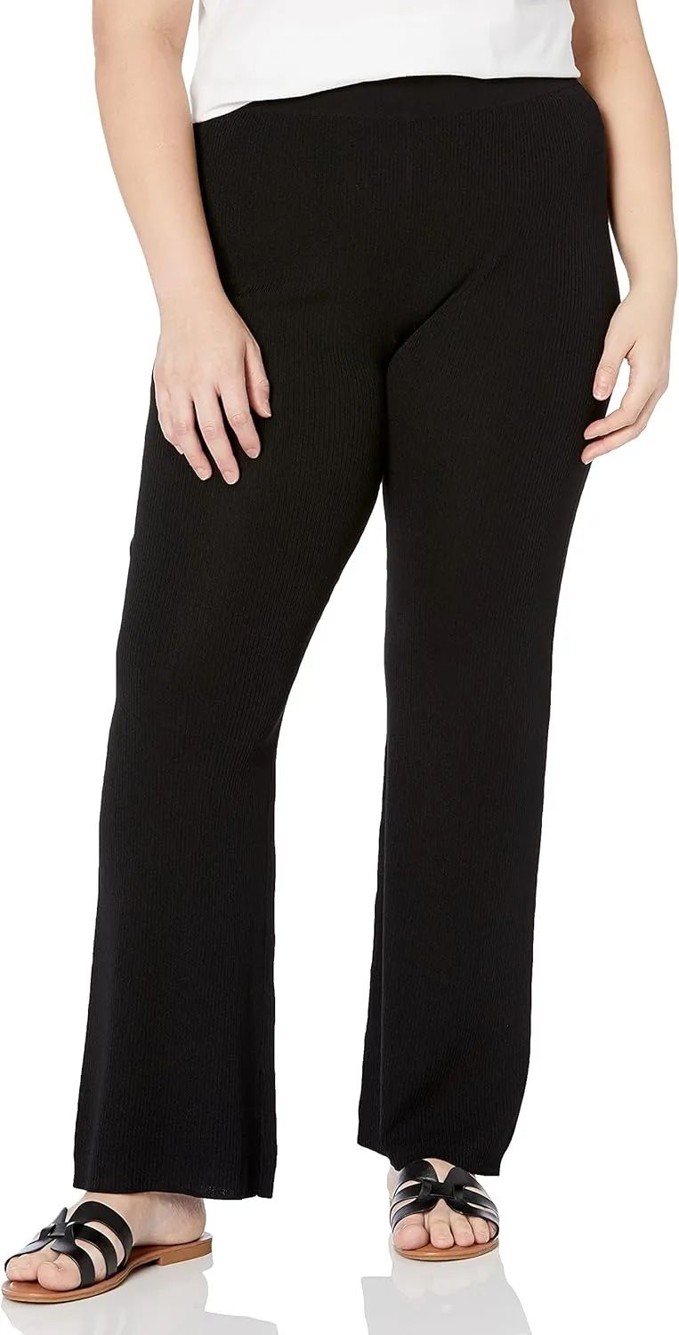 The Drop Women's Ellison Rib Flare Leg Sweater Pant