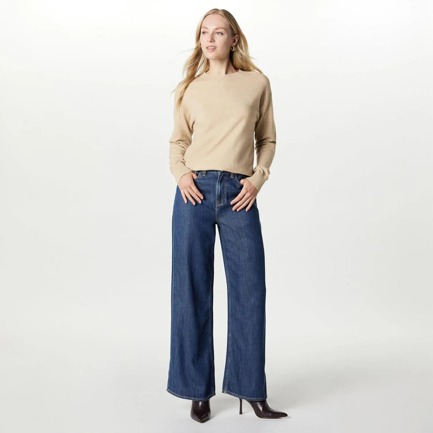 The Drop Women's Lulu Essential Crew Neck Sweater