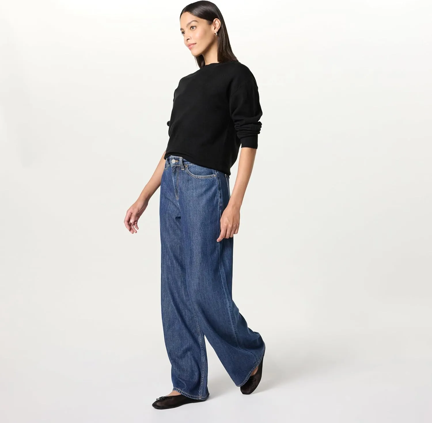 The Drop Women's Lulu Essential Crew Neck Sweater