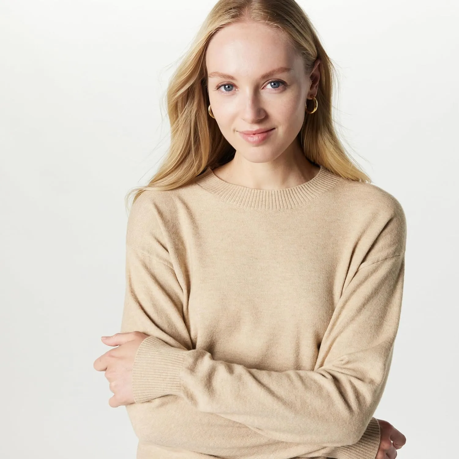 The Drop Women's Lulu Essential Crew Neck Sweater