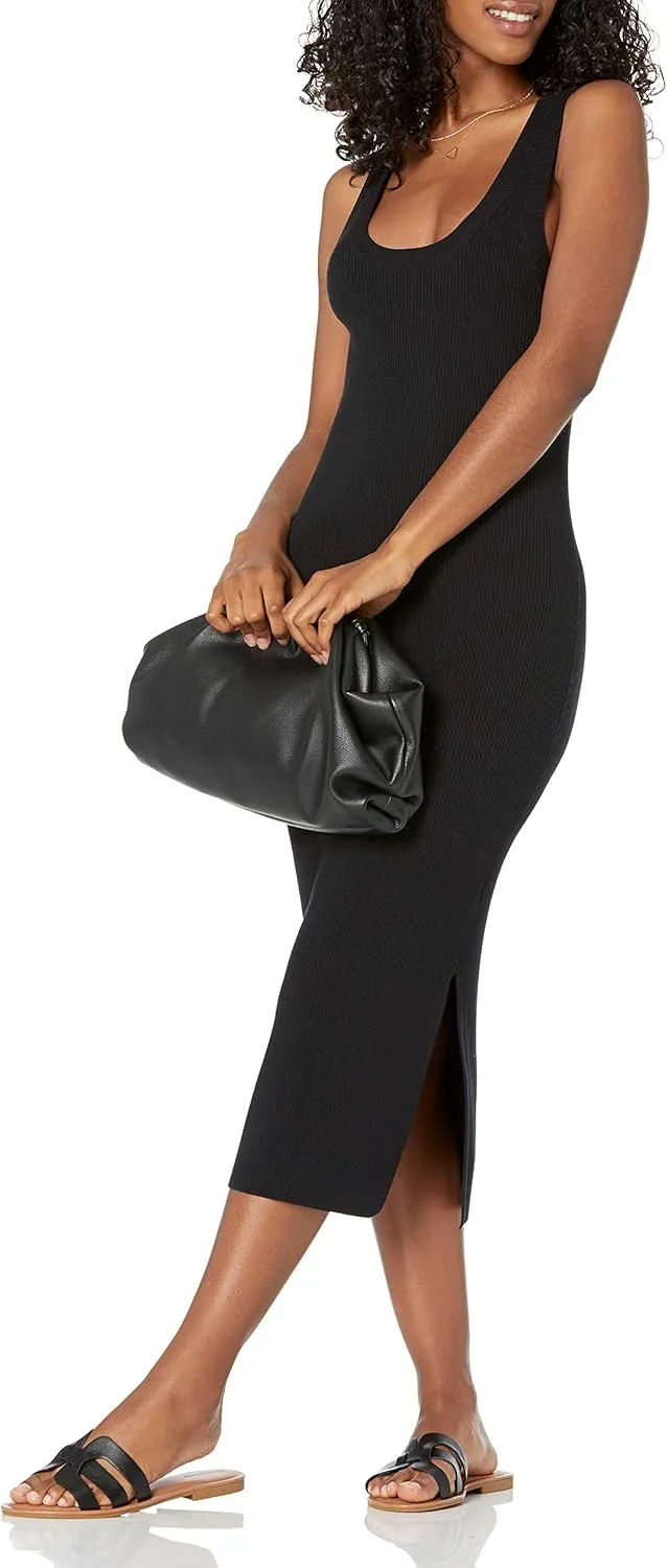 The Drop Women's Yasmin Rib Midi Sweater Tank Dress