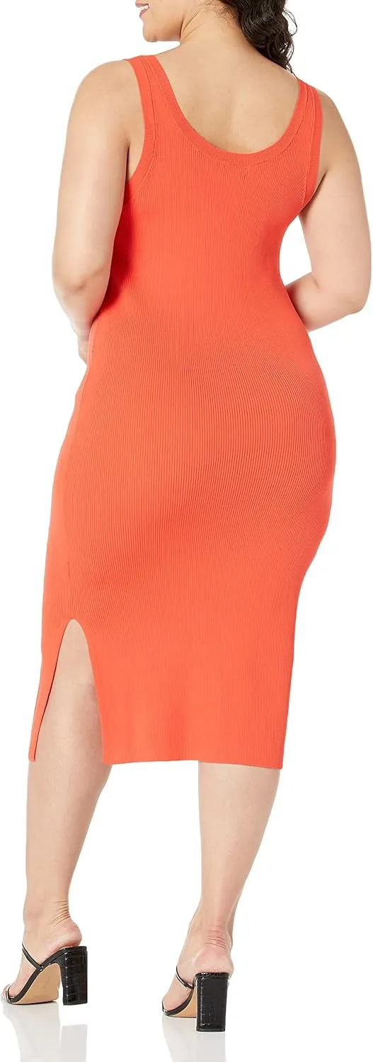 The Drop Women's Yasmin Rib Midi Sweater Tank Dress
