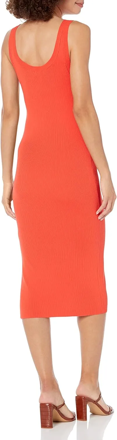 The Drop Women's Yasmin Rib Midi Sweater Tank Dress