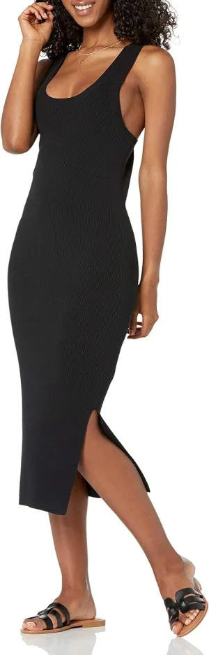 The Drop Women's Yasmin Rib Midi Sweater Tank Dress