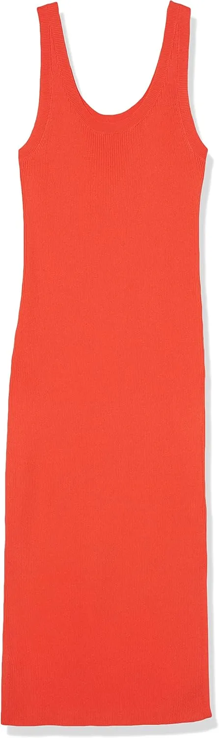 The Drop Women's Yasmin Rib Midi Sweater Tank Dress