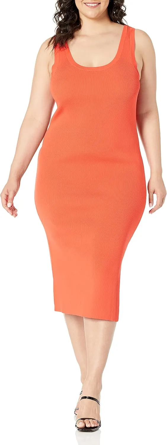 The Drop Women's Yasmin Rib Midi Sweater Tank Dress