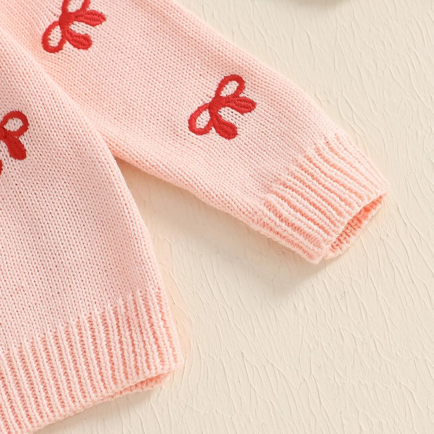 Toddler Baby Girl Cardigan Long Sleeve Floral Button Knit Sweater Coats Top Cute Fall Winter Knitwear Jacket Warm Clothes