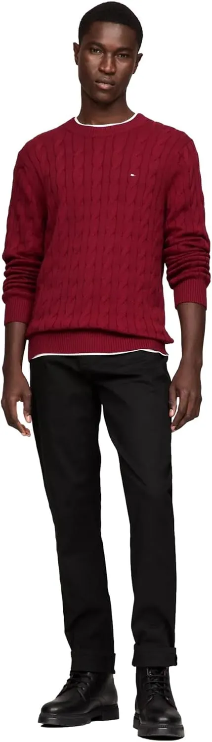 Tommy Hilfiger Men's Iconic Cable Knit Sweater 2024 Collection