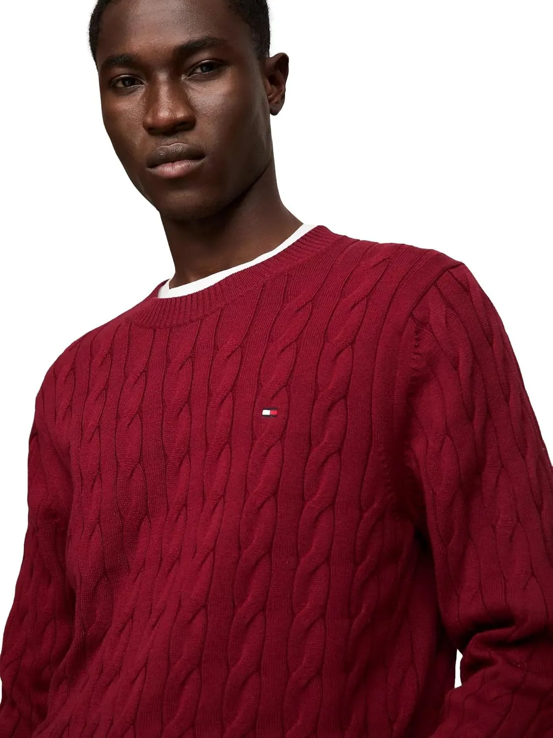 Tommy Hilfiger Men's Iconic Cable Knit Sweater 2024 Collection