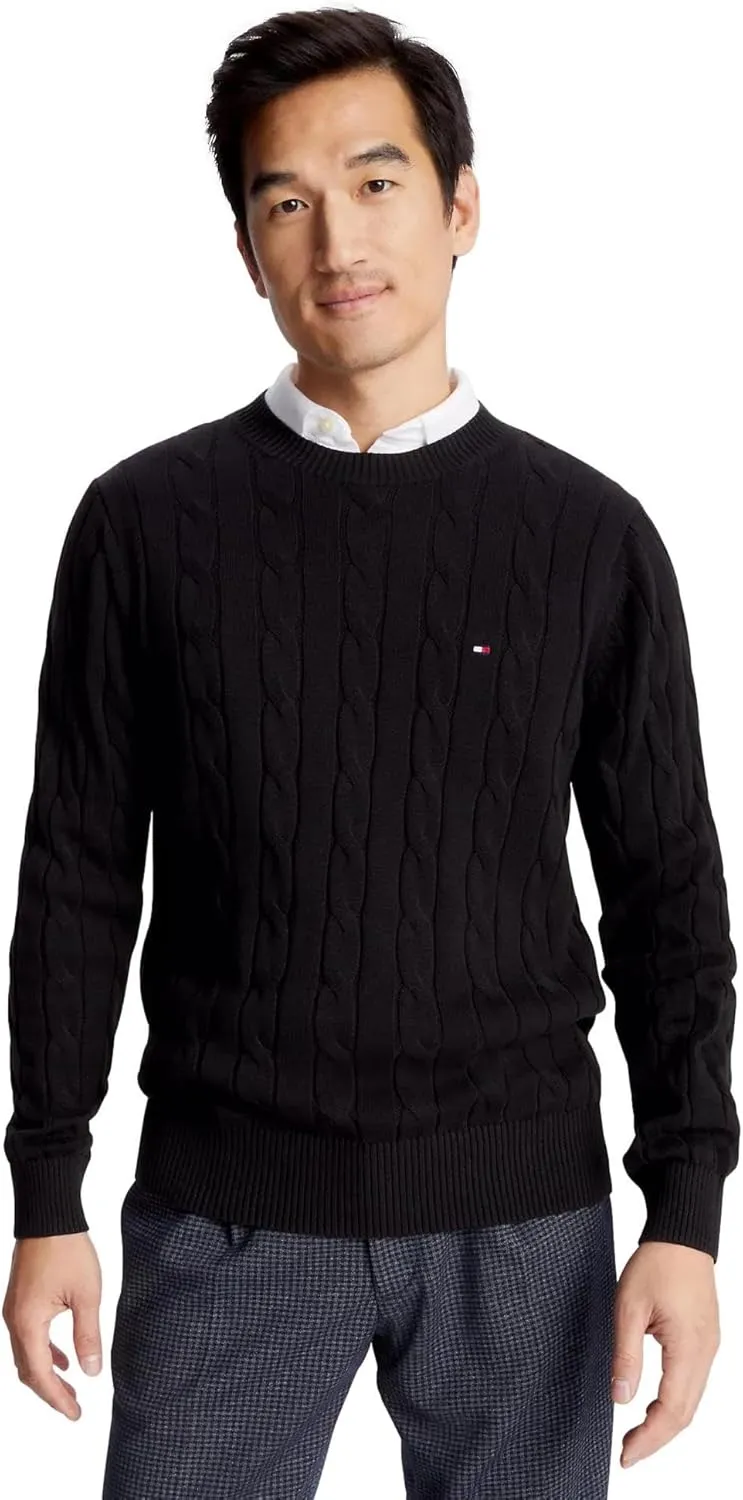 Tommy Hilfiger Men's Iconic Cable Knit Sweater 2024 Collection
