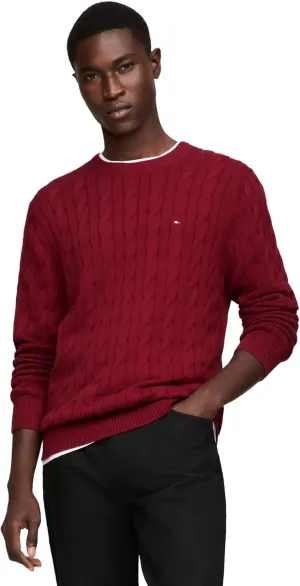 Tommy Hilfiger Men's Iconic Cable Knit Sweater 2024 Collection