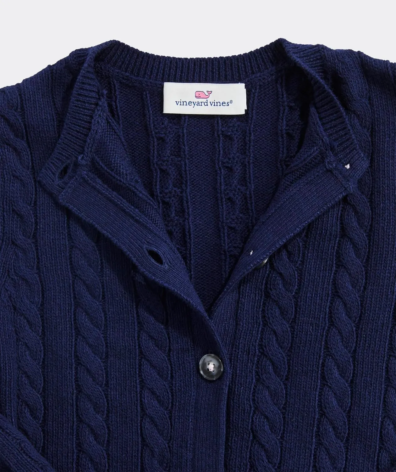 vineyard vines Girls' Classic Cable Cardigan Sweater