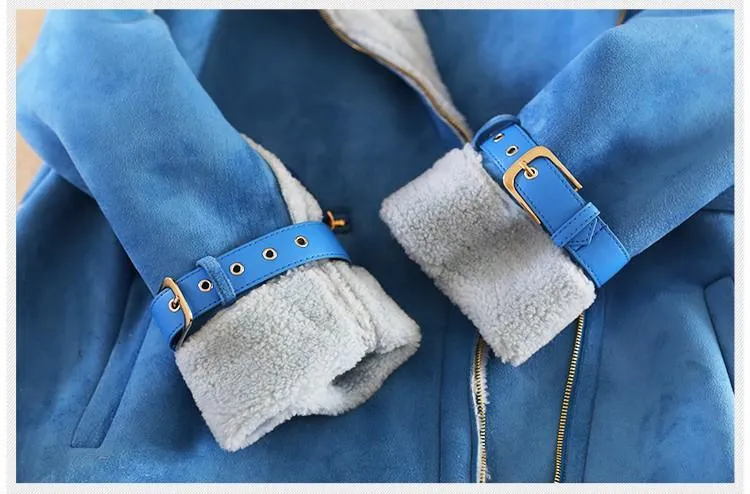 Warm and Comfy Blue Wool Spring Jacket | Mandala