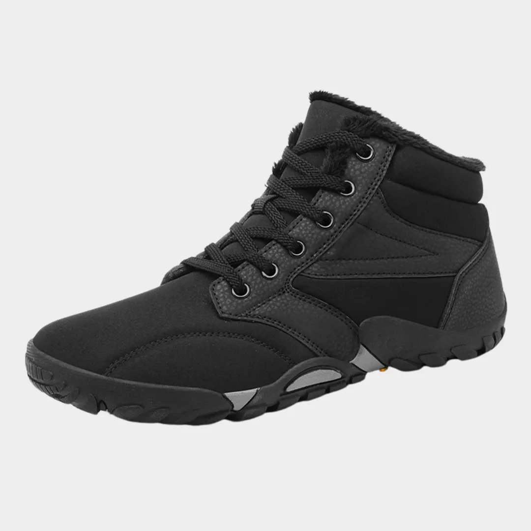 Winter Boots for Men  Non-Slip Snow Ankle Boots, Warm Fur Lining, Outdoor Lightweight Hiking Shoes, Khaki, Grey, Black