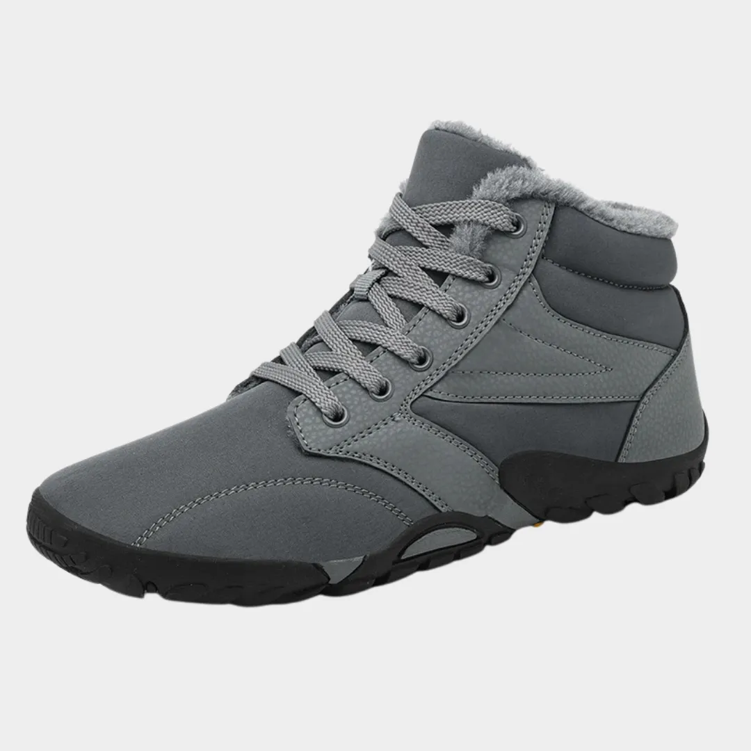 Winter Boots for Men  Non-Slip Snow Ankle Boots, Warm Fur Lining, Outdoor Lightweight Hiking Shoes, Khaki, Grey, Black