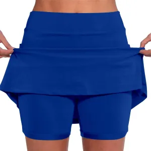 Womans Tennis Golf Skirts High Waisted Workout Athletic Skirt with Shorts Underneath Quick Dry Gym Running Skirt