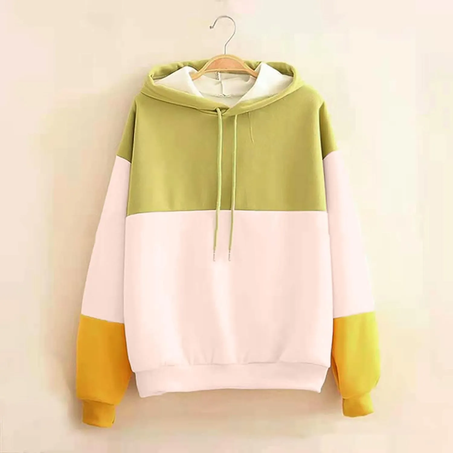 Women Long Sleeve Hoodies Kawaii Cartoon Cute Cat Graphic Color Block Hooded Sweatshirt Top Oversized Casual Pullover