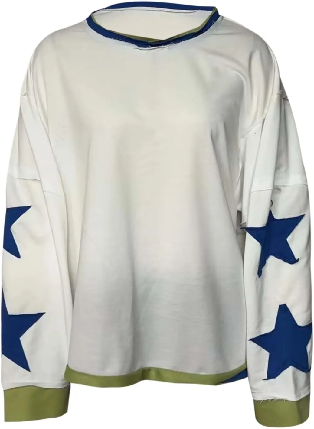 Women Oversized Sweatshirt Long Sleeve Crewneck Cotton Hoodies Free A Star Tee Shirts Y2K 2024 Fall Pullover Clothes