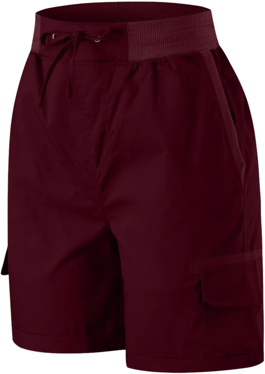 Women Summer Cargo Shorts Lightweight Multi-Pockets Loose Hiking Shorts Mid Rise Casual Trendy Outdoor Workout Short