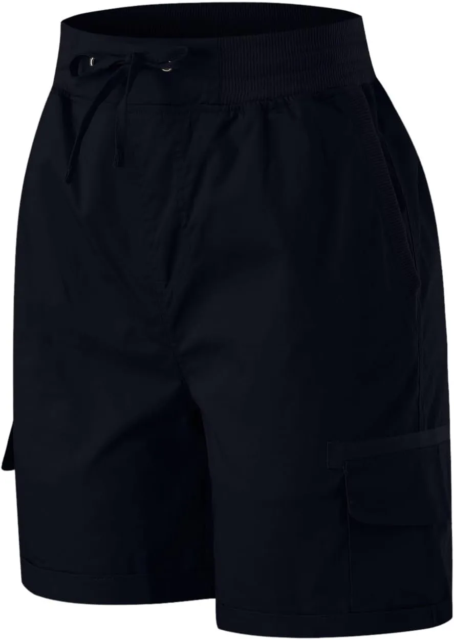 Women Summer Cargo Shorts Lightweight Multi-Pockets Loose Hiking Shorts Mid Rise Casual Trendy Outdoor Workout Short