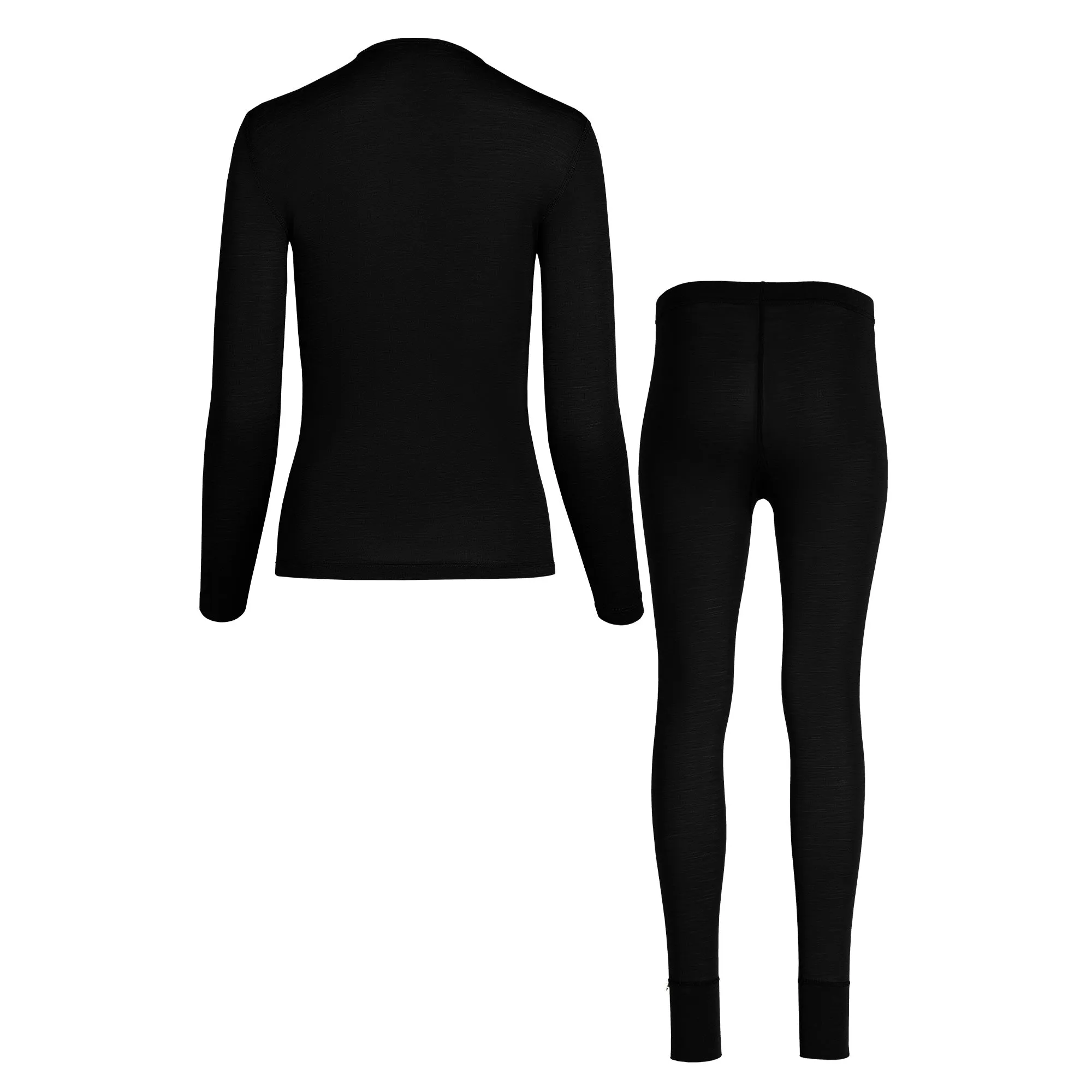 Women's 160 Long Sleeve & Bottoms 2-Piece Black