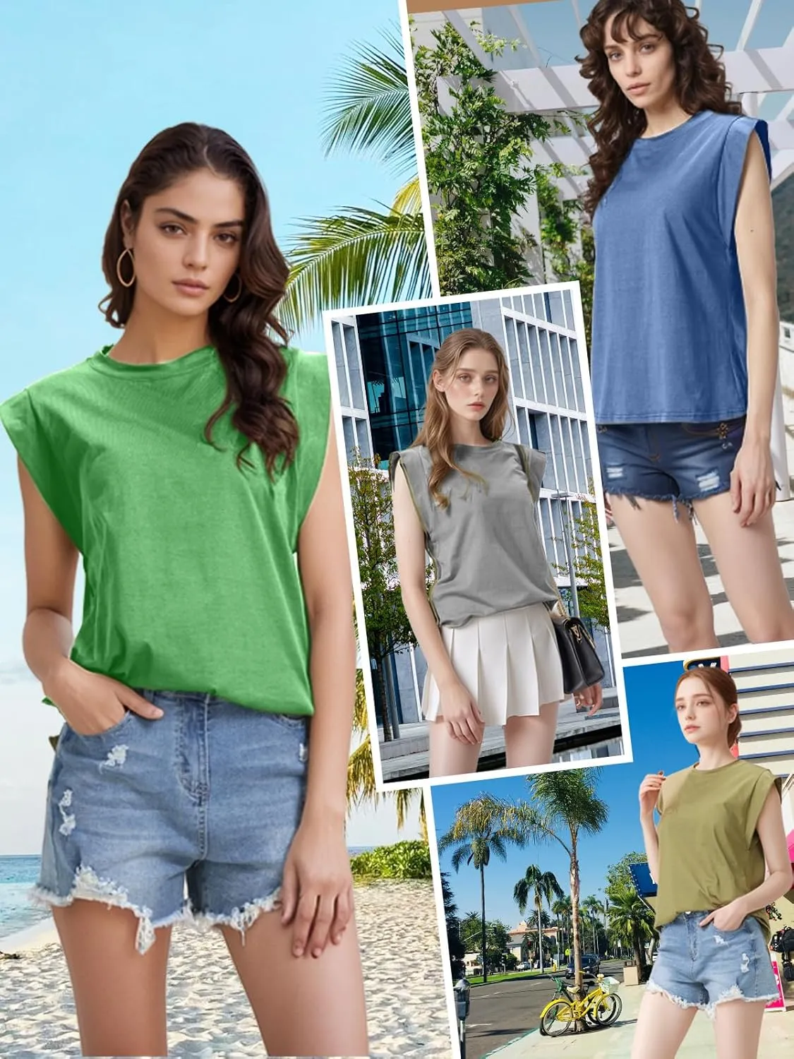Womens Cap Sleeve T Shirts Tops Crew Neck Casual 2025 Trendy Top Basic Summer Short Sleeve Loose Fit Tee Shirt