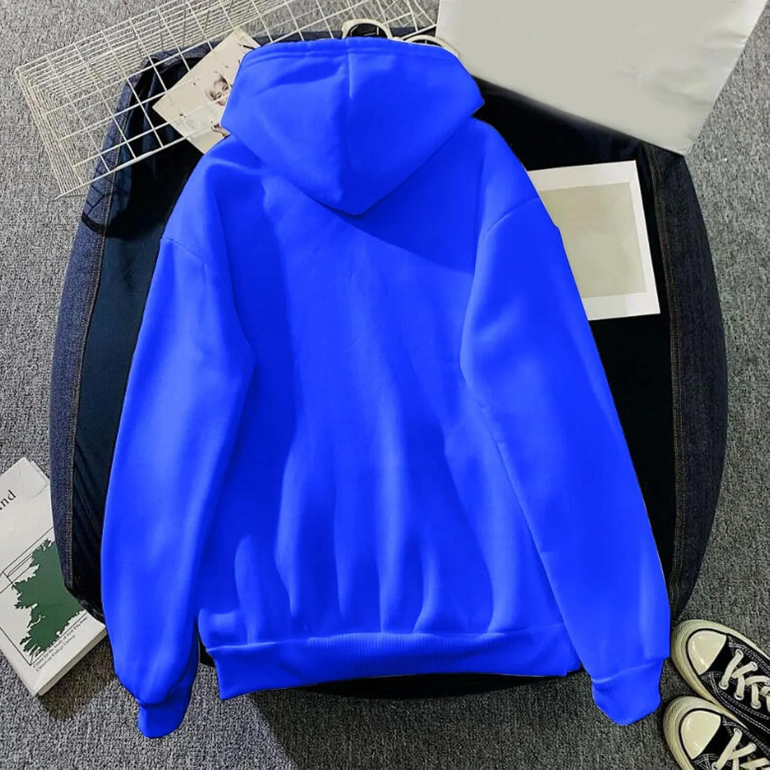 Womens Fashion Hoodies Sweatshirt Blouse Pullover Solid Color Hooded Long Sleeve Shirts Loose Fit Sweatshirt Tops
