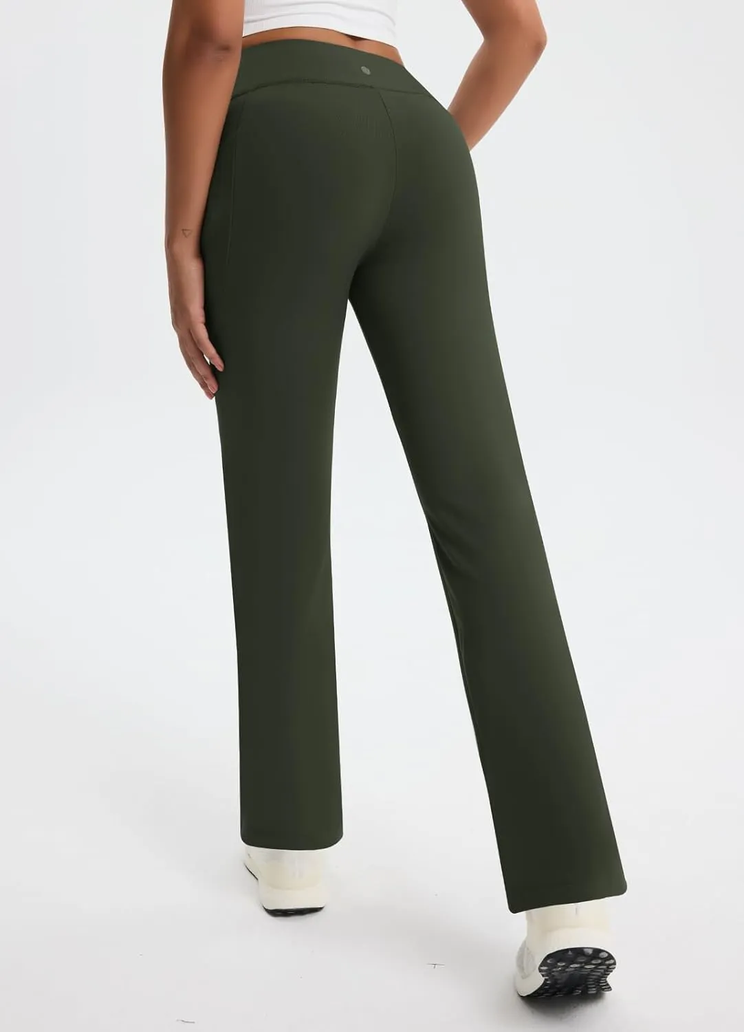 Women's Fleece Lined Pants Straight Leg Thermal Sweatpants Water Resistant Hiking Yoga Dress Pants Flare Leggings