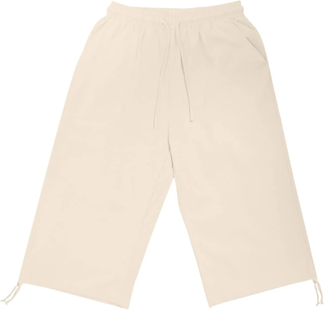 Women's High Waist Shorts Women's Elastic Waist Casual Comfy Cotton Beach Shorts Drawstring Elastic Waist Short
