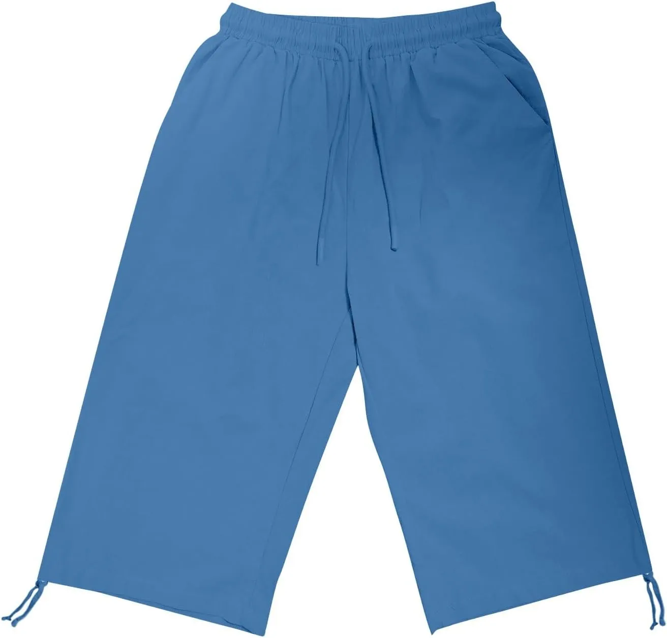 Women's High Waist Shorts Women's Elastic Waist Casual Comfy Cotton Beach Shorts Drawstring Elastic Waist Short
