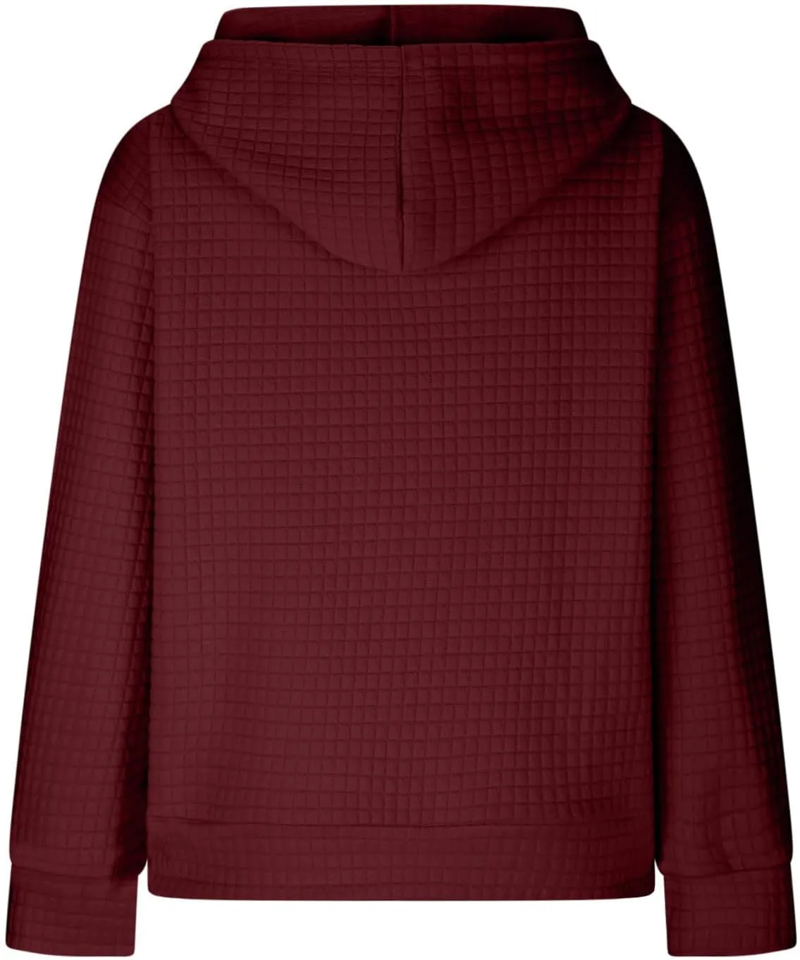 Womens Oversized Hooded Sweatshirts Lightweight Quilted Pullover Hoodies Long Sleeve Dressy Casual Top Fall Outfits