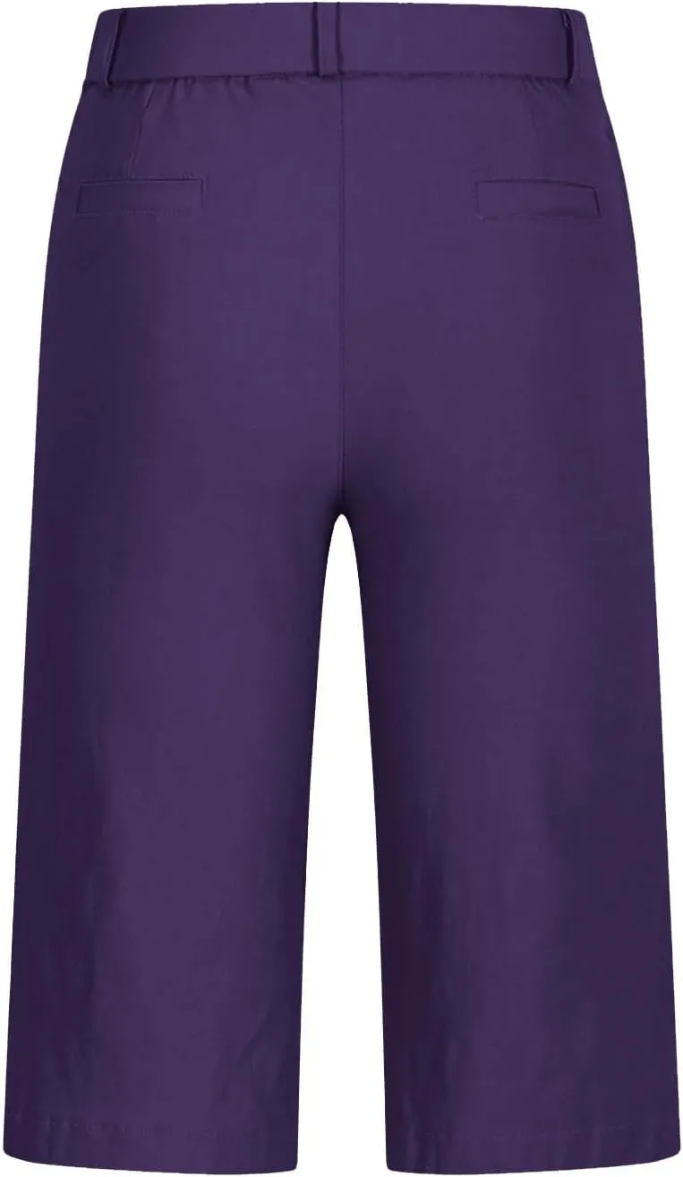 Women's Pull On Bermuda Shorts for Women 2025 Trendy Stretch Twill Short Dressy Casual High Waisted Summer Slacks