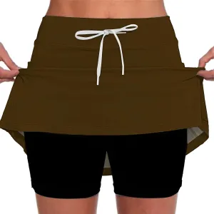 Women's Skorts Tummy Control Plus Size with Pockets for Women High Waist Athletic Sports Pants Skirt Casual Skirt