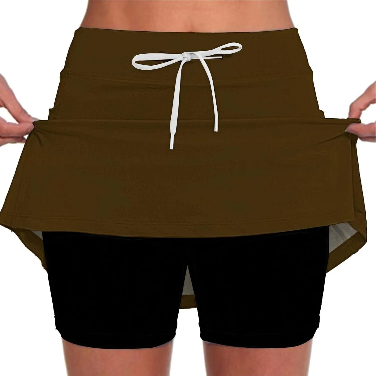 Women's Skorts Tummy Control Plus Size with Pockets for Women High Waist Athletic Sports Pants Skirt Casual Skirt