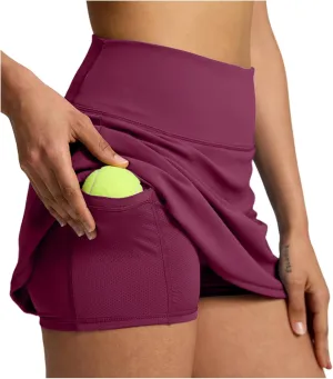 Womens Skorts with Pockets Tummy Control Golf Skorts for Women High Waist Athletic Sports Pants Casual Shorts
