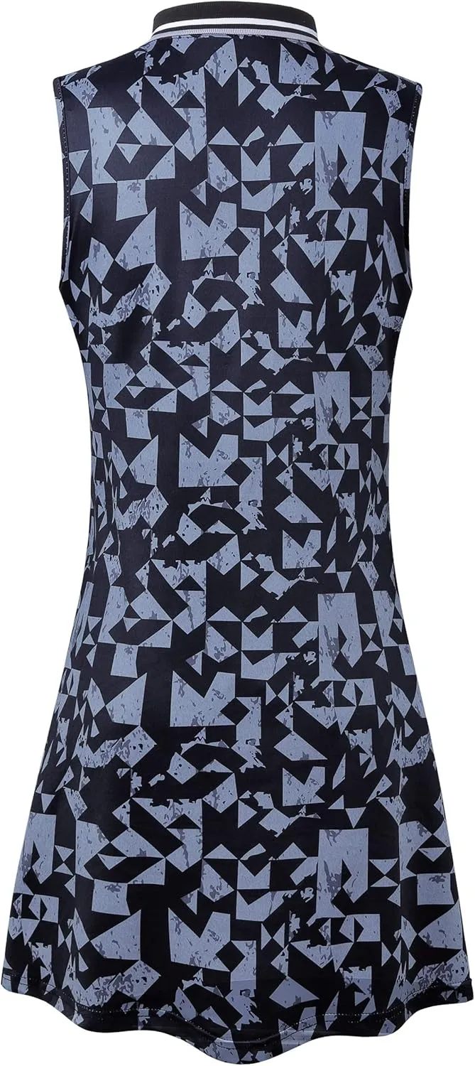 Womens Sleeveless Golf Tennis Dresses with Inner ShortsPockets for Workout Exercise