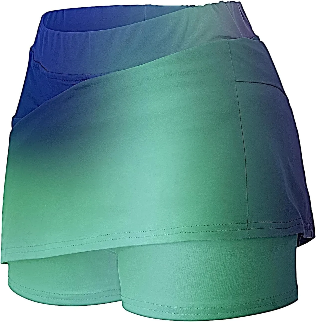 Womens Striped Skirt Shorts Stretchy High Waisted Home Relaxing Lounge Homewears Fitness Workout Yoga Casual Leggings