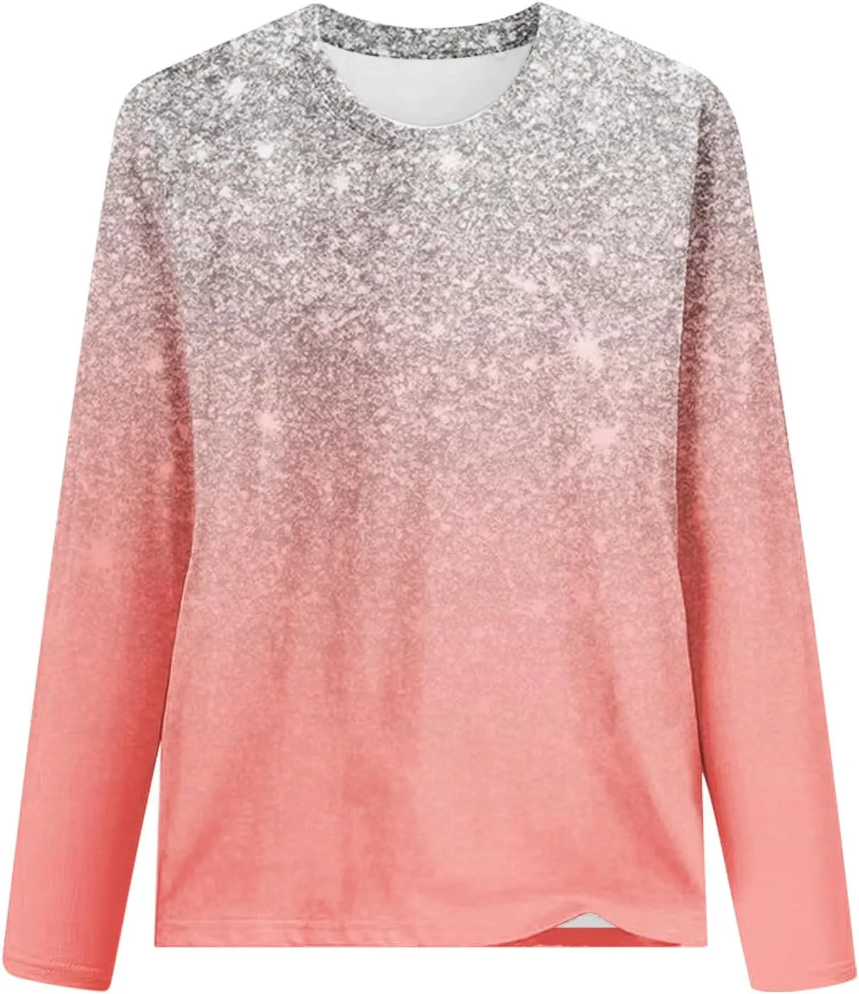 Womens Tees Casual Dressy Long Sleeve Sparkly Sequin Pullover Top Fashion Summer and Spring Shirt Trendy Clothes 2023