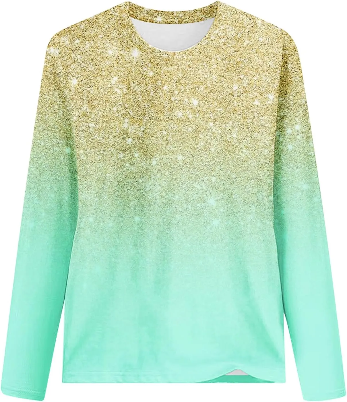 Womens Tees Casual Dressy Long Sleeve Sparkly Sequin Pullover Top Fashion Summer and Spring Shirt Trendy Clothes 2023