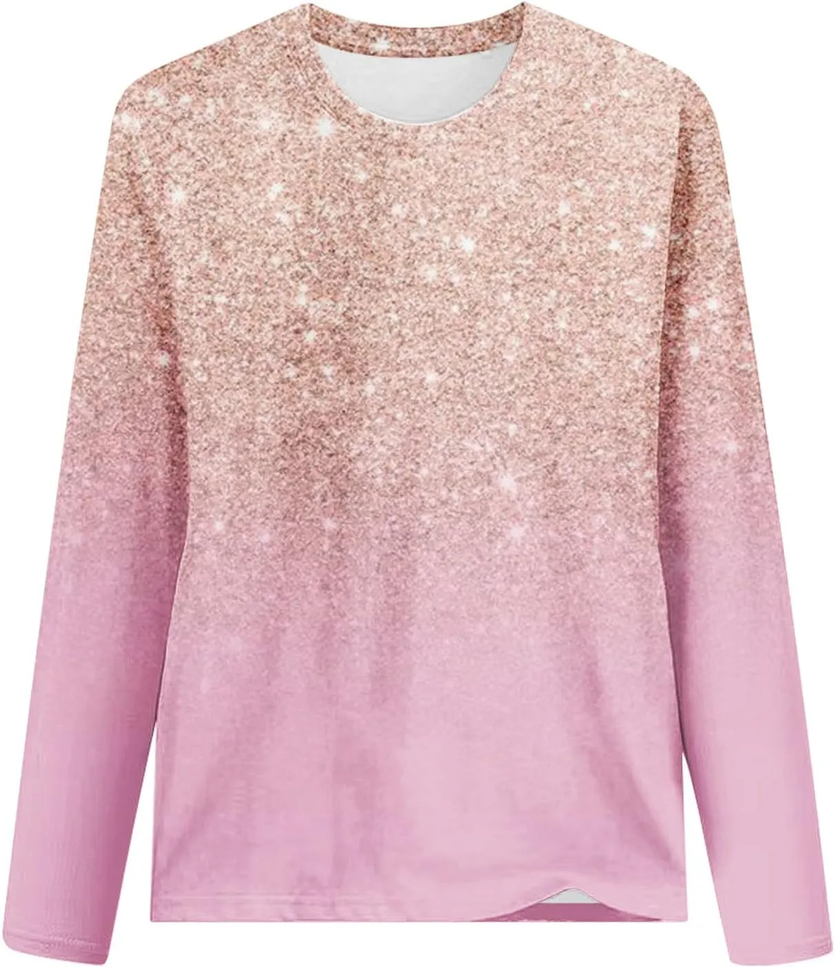 Womens Tees Casual Dressy Long Sleeve Sparkly Sequin Pullover Top Fashion Summer and Spring Shirt Trendy Clothes 2023